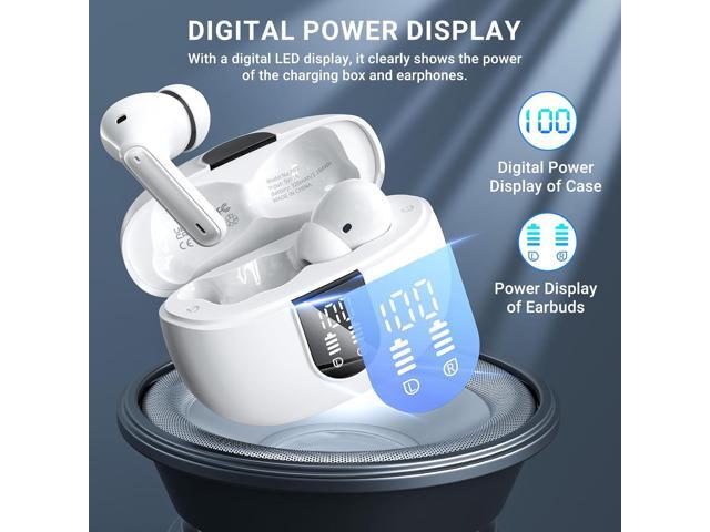 KEHIPI Wireless Earbuds, 2023 Wireless Headphones HiFi Stereo Earphones with 4 ENC Noise Canceling Mic, 42Hs Playtime In Ear Earbud, Bluetooth 5.3...