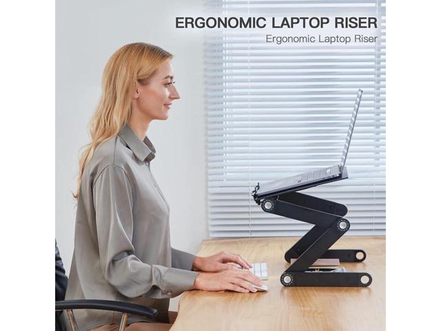 KEHIPI Laptop Stands Adjustable Lap Desks Portable Laptop Bed Table with Cooling Fans & Mouse Pad for Couch, Bed, Sofa