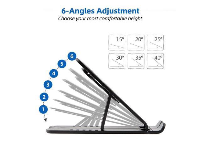 KEHIPI Laptop Stand, Computer Stand for Laptop, Aluminium Laptop Riser, Ergonomic Laptop Holder Compatible with MacBook Air Pro, Dell XPS, More...
