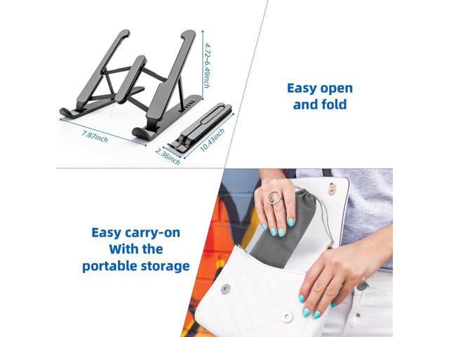 KEHIPI Laptop Stand, Computer Stand for Laptop, Aluminium Laptop Riser, Ergonomic Laptop Holder Compatible with MacBook Air Pro, Dell XPS, More...