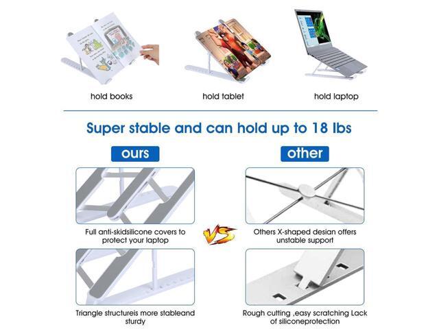 KEHIPI Laptop Stand, Computer Stand for Laptop, Aluminium Laptop Riser, Ergonomic Laptop Holder Compatible with MacBook Air Pro, Dell XPS, More...