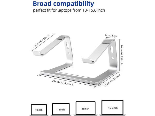 KEHIPI Laptop Stand, Computer Stand for Laptop, Aluminium Laptop Riser, Ergonomic Laptop Holder Compatible with MacBook Air Pro, Dell XPS, More...