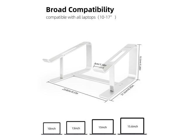 KEHIPI Laptop Stand, Computer Stand for Laptop, Aluminium Laptop Riser, Ergonomic Laptop Holder Compatible with MacBook Air Pro, Dell XPS, More...