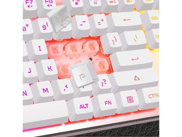 KEHIPI Game keyboard and mouse combination, K1 LED rainbow backlight keyboard, with 104 key computer game keyboard, suitable for PC / laptop