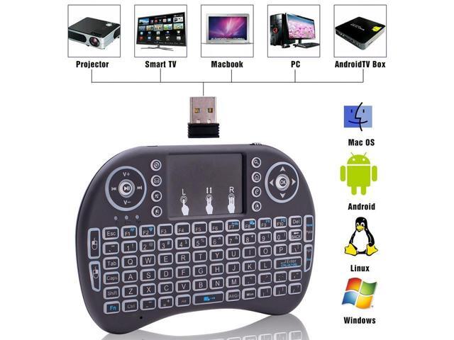 KEHIPI Mini Computer Keyboard i8 2.4G Wireless Keyboard W/Touchpad Portable Keyboard W/Remote Control Compatible with...