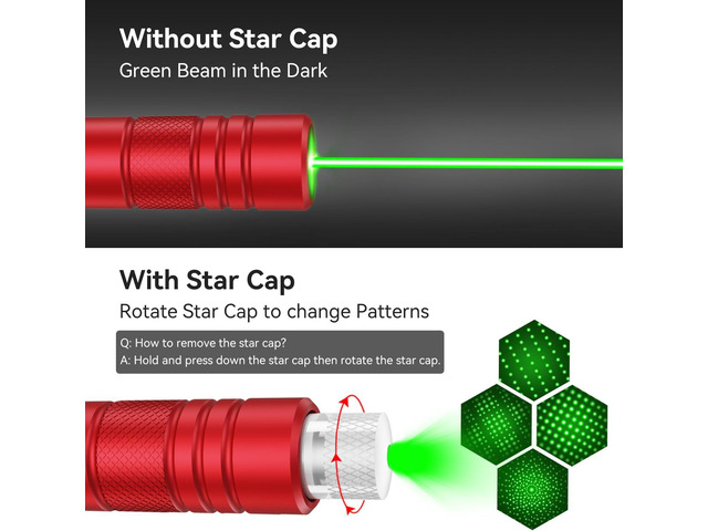KEHIPI Rechargeable Green Laser Pointer high Power, Long Range Laser Beam Pen, Strong Laser Pointer for TV LED LCD Screen, Green Laser Light for...