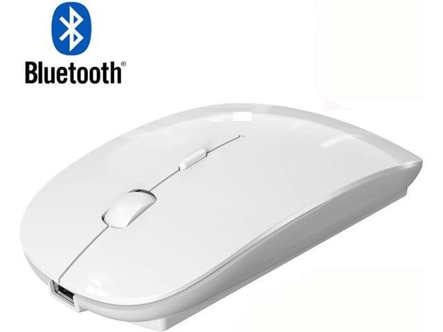 KEHIPI Rechargeable Wireless Mouse for MacBook Pro/ Air,Bluetooth Mouse for Laptop/PC/Mac/iPad pro/Computer White
