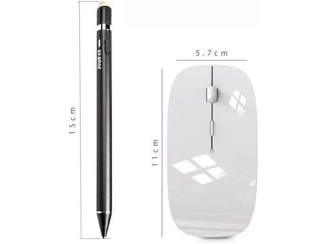 KEHIPI Rechargeable Wireless Mouse for MacBook Pro/ Air,Bluetooth Mouse for Laptop/PC/Mac/iPad pro/Computer White