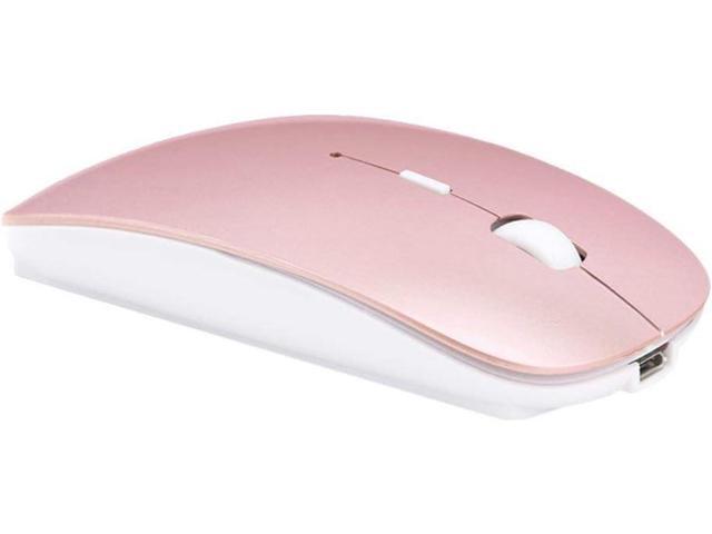 KEHIPI Rechargeable Wireless Mouse for MacBook Pro/ Air,Bluetooth Mouse for Laptop/PC/Mac/iPad pro/Computer rose gold
