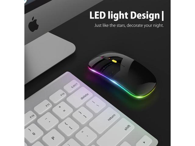 KEHIPIUpgrade LED Wireless Mouse, Slim Silent Mouse 2.4G Portable Mobile Optical Office Mouse with USB & Type-c Receiver,3 Adjustable DPI Levels...