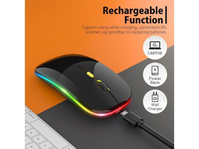 KEHIPIUpgrade LED Wireless Mouse, Slim Silent Mouse 2.4G Portable Mobile Optical Office Mouse with USB & Type-c Receiver,3 Adjustable DPI Levels...