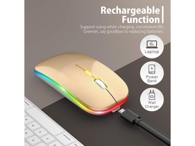 KEHIPIUpgrade LED Wireless Mouse, Slim Silent Mouse 2.4G Portable Mobile Optical Office Mouse with USB & Type-c Receiver, 3 Adjustable DPI Levels...