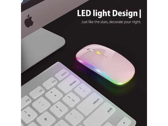KEHIPIUpgrade LED Wireless Mouse, Slim Silent Mouse 2.4G Portable Mobile Optical Office Mouse with USB & Type-c Receiver, 3 Adjustable DPI Levels...