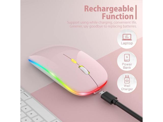 KEHIPIUpgrade LED Wireless Mouse, Slim Silent Mouse 2.4G Portable Mobile Optical Office Mouse with USB & Type-c Receiver, 3 Adjustable DPI Levels...