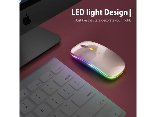 KEHIPIUpgrade LED Wireless Mouse, Slim Silent Mouse 2.4G Portable Mobile Optical Office Mouse with USB & Type-c Receiver, 3 Adjustable DPI Levels...