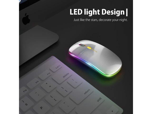 KEHIPIUpgrade LED Wireless Mouse, Slim Silent Mouse 2.4G Portable Mobile Optical Office Mouse with USB & Type-c Receiver, 3 Adjustable DPI Levels...