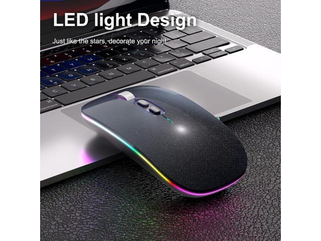KEHIPIUpgrade LED Wireless Mouse, Slim Silent Mouse 2.4G Portable Mobile Optical Office Mouse with USB & Type-c Receiver,3 Adjustable DPI Levels...