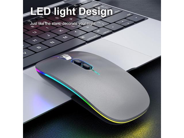 KEHIPIUpgrade LED Wireless Mouse, Slim Silent Mouse 2.4G Portable Mobile Optical Office Mouse with USB & Type-c Receiver, 3 Adjustable DPI Levels...