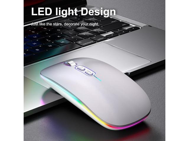 KEHIPIUpgrade LED Wireless Mouse, Slim Silent Mouse 2.4G Portable Mobile Optical Office Mouse with USB & Type-c Receiver, 3 Adjustable DPI Levels...
