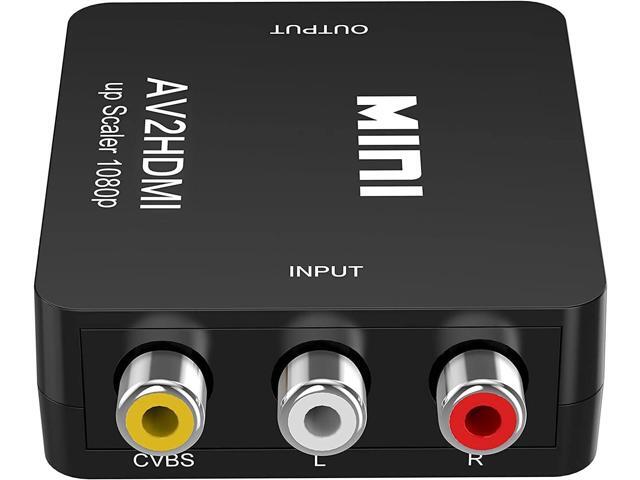 KEHIPI RCA to HDMI,AV to HDMI Converter, 1080P Mini RCA Composite CVBS Video Audio Converter Adapter Supporting PAL/NTSC for TV/PC/ PS3/ STB/Xbox...