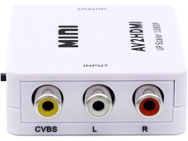 KEHIPI RCA to HDMI,AV to HDMI Converter, 1080P Mini RCA Composite CVBS Video Audio Converter Adapter Supporting PAL/NTSC for TV/PC/ PS3/ STB/Xbox...