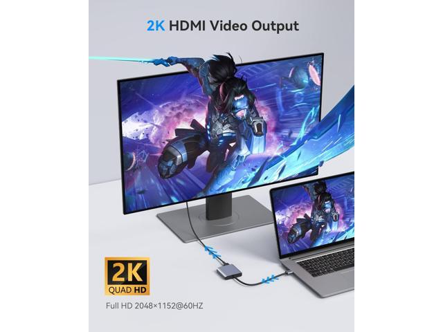 KEHIPI USB to Dual HDMI Adapter, USB to HDMI Adapter for PC Laptop Projector HDTV, Support Mac OS, Windows 10/8.1/8/7, Chrome OS (Not Support Linux)