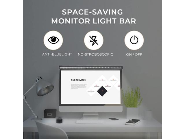 KEHIPI Monitor Light Bar with Mechanical Switch & Wireless Remote Dual Control,Computer Light with Stepless Dimming,No Screen Glare Monitor Lamp with...