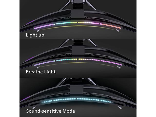 KEHIPI Curved Monitor Light Bar for Curved Monitor,Monitor Lights with Wireless Remote Control,Computer Light with Stepless Dimming,Monitor Lamp...