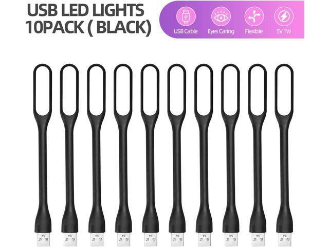 KEHIPI USB LED Light Lamp for Power Bank (10 PCS) Portable Eye Care Mini Night Light with Flexible Arm, USB Gooseneck Reading Lamps Book...