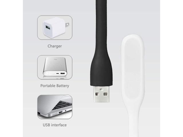 KEHIPI USB LED Light Lamp for Power Bank, Portable Eye Care Mini Night Light with Flexible Arm, USB Gooseneck Reading Lamps Book Light,Compatible...