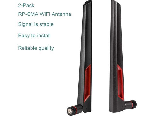 KEHIPI WiFi Antenna with RP-SMA Male Connector, 2.4GHz 5GHz 5.8GHz Dual Band Antenna for PCI-E WiFi Network Card USB Wireless Camera Router...