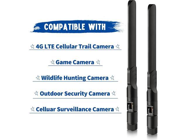 KEHIPI 4G LTE Cellular Trail Camera Antenna 8dBi RP-SMA Male Antenna (2-Pack) Compatible with Spypoint Link Micro Solar EVO Link S Dark Wildlife...