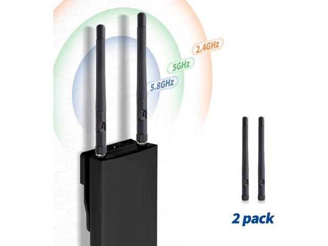 KEHIPI Dual Band WiFi Antenna 3dBi SMA Male Antenna(2-Pack) for Wireless Vedio Security IP Camera Recorder Surveillance Recorder Truck Trailer Rear...