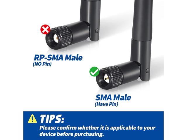 KEHIPI Dual Band WiFi Antenna 3dBi SMA Male Antenna(2-Pack) for Wireless Vedio Security IP Camera Recorder Surveillance Recorder Truck Trailer Rear...
