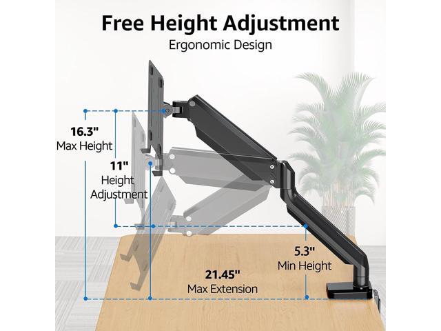 KEHIPI Laptop Arm Mount for Desk Holds 3.3-17.6lbs, Single Laptop Computer Desk Mount for 13-17 Inch Notebook Fully Adjustable Laptop Tray Stand...