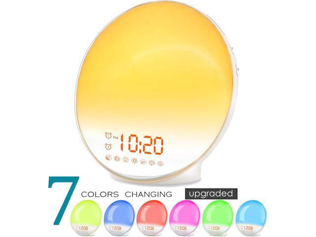 KEHIPI Wake Up Light Sunrise Alarm Clock for Kids, Heavy Sleepers, Bedroom, Upgraded Full Screen with Sunrise Simulation, Sleep Aid, Dual Alarms,FM...