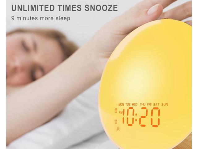 KEHIPI Wake Up Light Sunrise Alarm Clock for Kids, Heavy Sleepers, Bedroom, Upgraded Full Screen with Sunrise Simulation, Sleep Aid, Dual Alarms,FM...