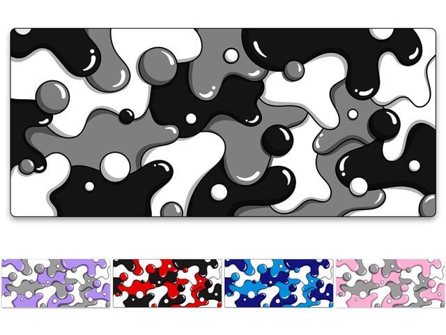 KEHIPI Keyboards DRIP Edition XXL Black & White Gaming Mouse Pad - Professional Artisan Mouse Pad - Black & White Gaming Desk Mat - 36' x 16' Thick...