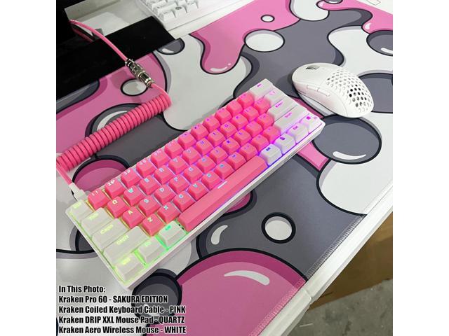 KEHIPI Keyboards DRIP Edition XXL Black & White Gaming Mouse Pad - Professional Artisan Mouse Pad - Black & White Gaming Desk Mat - 36' x 16' Thick...