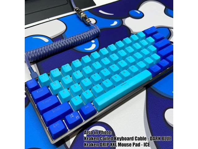 KEHIPI Keyboards DRIP Edition XXL Black & White Gaming Mouse Pad - Professional Artisan Mouse Pad - Black & White Gaming Desk Mat - 36' x 16' Thick...