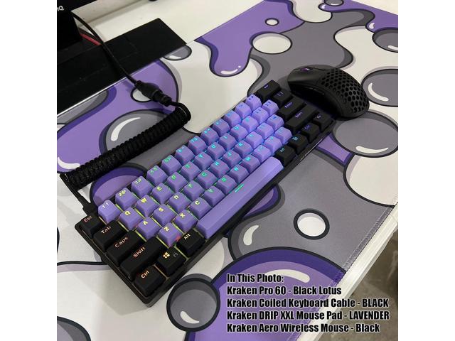 KEHIPI Keyboards DRIP Edition XXL Black & White Gaming Mouse Pad - Professional Artisan Mouse Pad - Black & White Gaming Desk Mat - 36' x 16' Thick...
