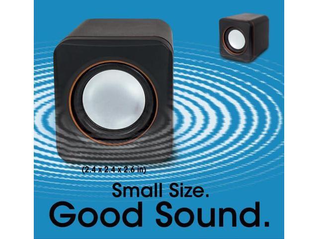KEHIPI USB Powered Stereo Speaker System - Small Size - with Volume Control & 3.5 mm Aux Audio Plug to Connect to Laptop, Notebook, Desktop,...