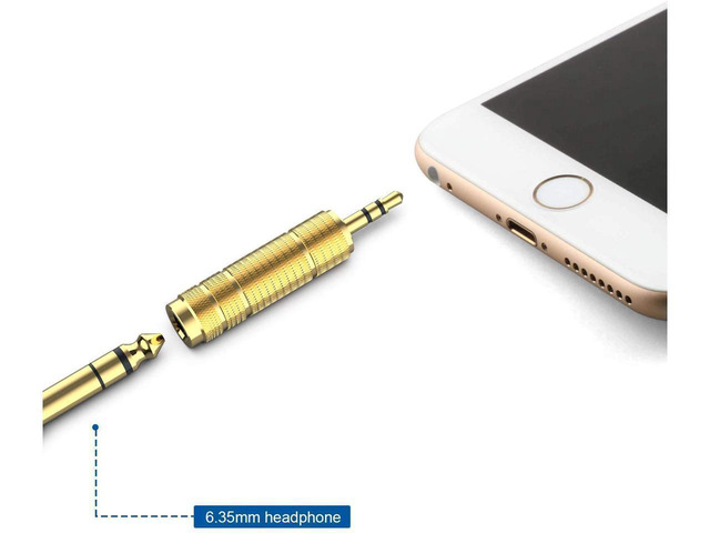 KEHIPI Headphone Adapter 6.35mm (1/4 Inch) Male to 3.5mm (1/8 Inch) Female and 3.5 mm Male Plug to 6.35 mm Female Jack, Audio Stereo TRS Converter...