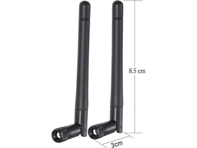 KEHIPI Dual Band WiFi 2.4GHz 5GHz 5.8GHz 3dBi MIMO RP-SMA Male Antenna (2-Pack) for WiFi Router Wireless Network Card USB Adapter Security IP...