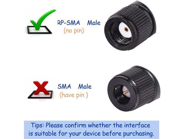 KEHIPI Dual Band WiFi 2.4GHz 5GHz 5.8GHz 3dBi MIMO RP-SMA Male Antenna (2-Pack) for WiFi Router Wireless Network Card USB Adapter Security IP...