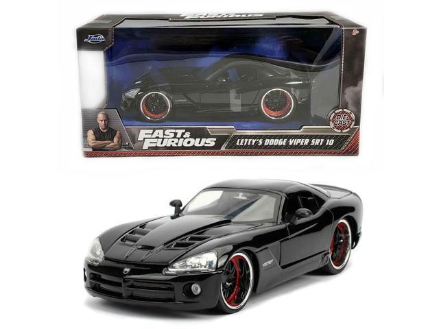 Letty's Dodge Viper SRT 10 Black 'Fast & Furious' Movie 1/24 Diecast Model Car by Jada