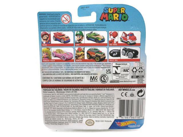 Hot Wheels Super Mario Character Cars - 6 Pack