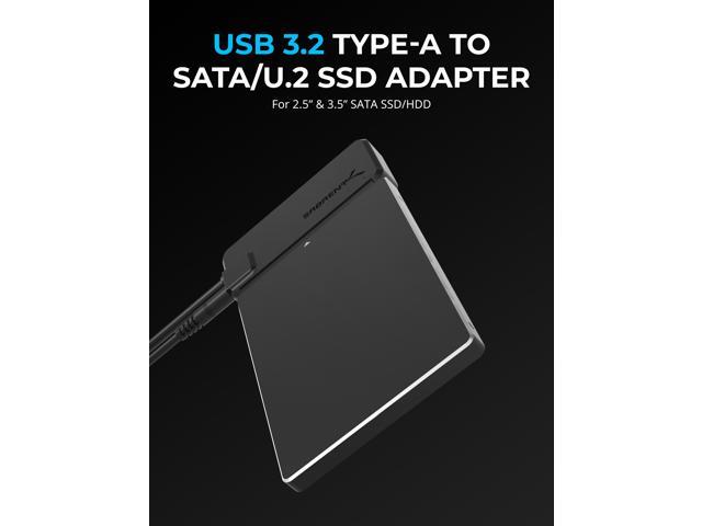 SABRENT USB 3.2 Type A to SATA/U2 SSD Adapter Cable [EC-U2SA]