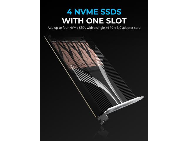 SABRENT 4-Drive NVMe M.2 SSD to PCIe 3.0 x4 Adapter Card [PC-P3X4]