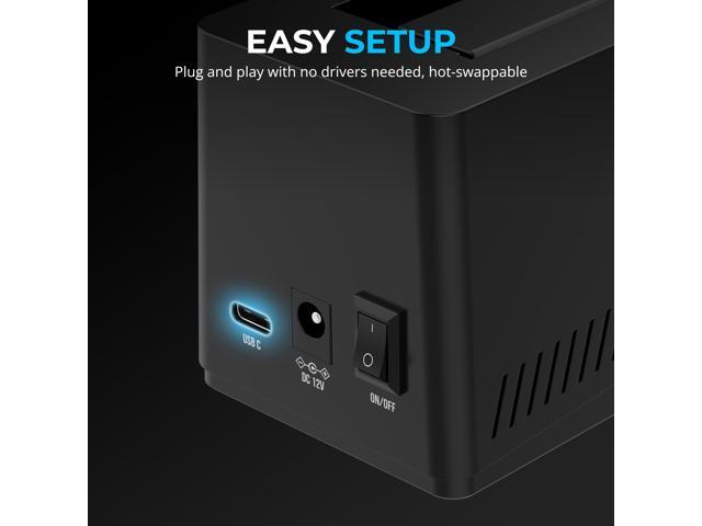 SABRENT USB-C Hard Drive Docking Station, 2.5'/3.5' Inch SATA SSD & HDD Tool Free 10Gbps Docking Station, Hot Swappable, Supports 20TB Drives, for...